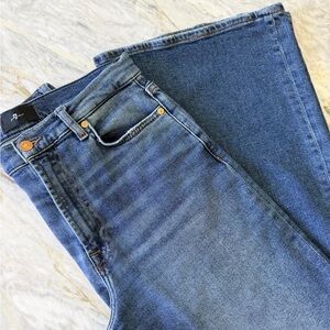 Seven for all Mankind High-Waist wide leg Blue Denim Jeans Size 28